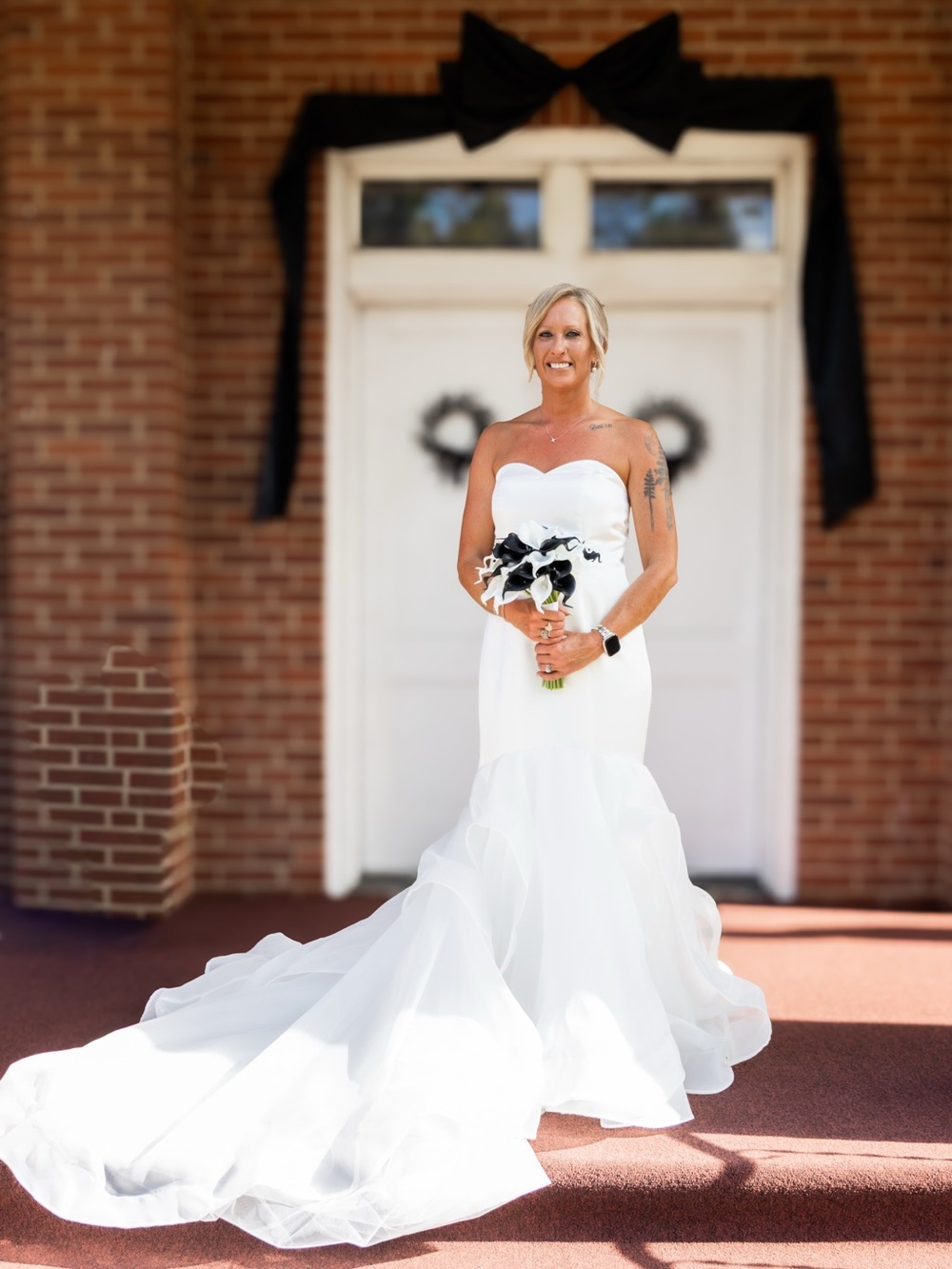 Strapless White Mermaid Wedding Dress by Missac